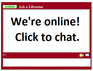A chat box that says "We're online! Click to chat."